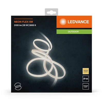 Neona LED lente 5m, 5.8W/m, 3000K, IP44