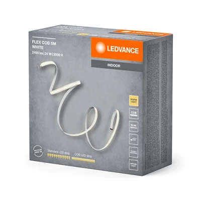 LED COB lente 5m, 4.8W/m, 3000K, IP20