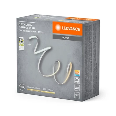 LED COB lente ar pulti 5m, 7W/m, 2700-6500K, IP20