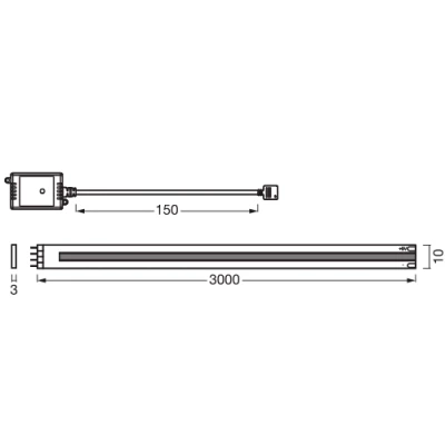 Viedā LED COB lente 3m, 4.6W/m, 2700-6500K, IP20