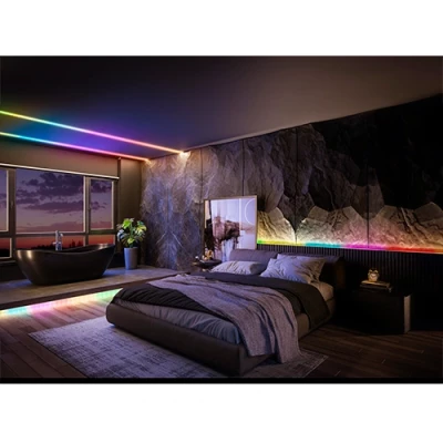 Viedā LED COB lente ar pulti 3m, 7.3W/m, RGB, IP20