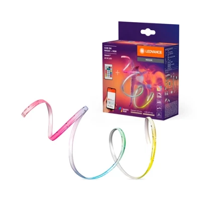 Viedā LED COB lente ar pulti 3m, 7.3W/m, RGB, IP20