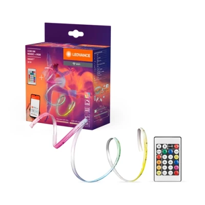 Viedā LED COB lente ar pulti 5m, 7W/m, RGB, IP20