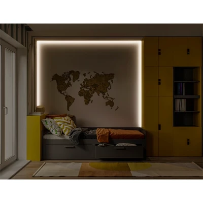 LED COB lente ar pulti un audio uztvērēju 5m, 4W/m, RGB+WW, IP20