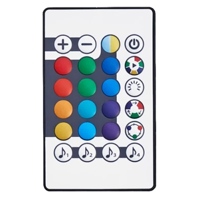 LED COB lente ar pulti un audio uztvērēju 5m, 4W/m, RGB+WW, IP20