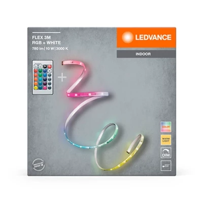 LED COB lente ar pulti 3m, 3.3W/m, RGB+WW, IP20