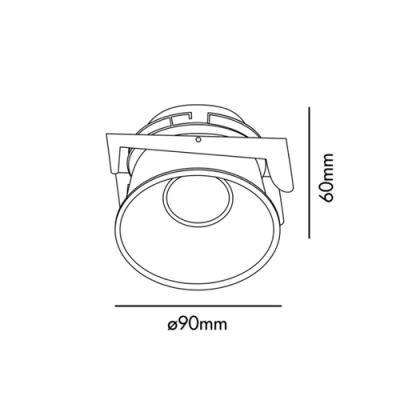 Встраиваемый светильник Fresh GOLD, Downlight, excl. 1 X GU10, MAX 50W, IP44