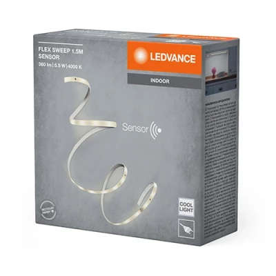 LED lente ar sensoru 1.5m, 3.6W/m, 4000K, IP20