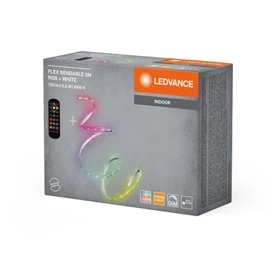 LED strip with remote 3m, 2.2W/m, RGB+WW, IP20