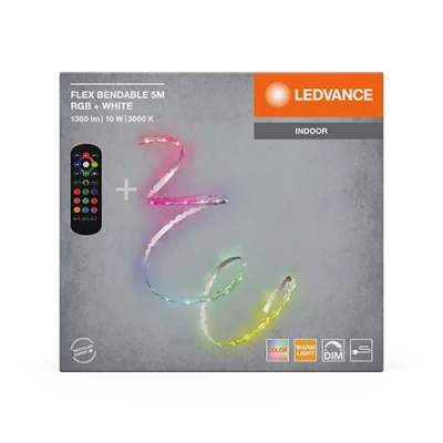 LED lente ar pulti 5m, 2W/m, RGB+WW, IP20