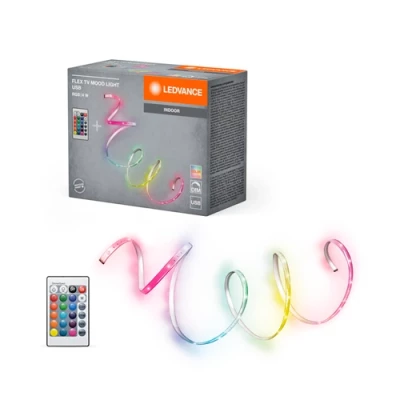 LED lente TV fona apgaismojumam, 1.5m, 4W, IP20, RGB, USB