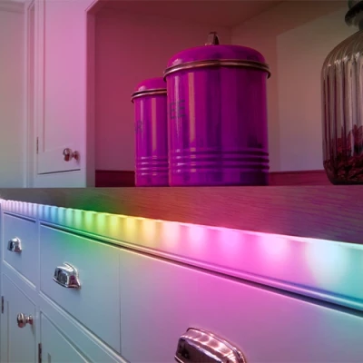 LED lente ar audio uztvērēju un USB, 2m, 3.6W, RGB, IP20