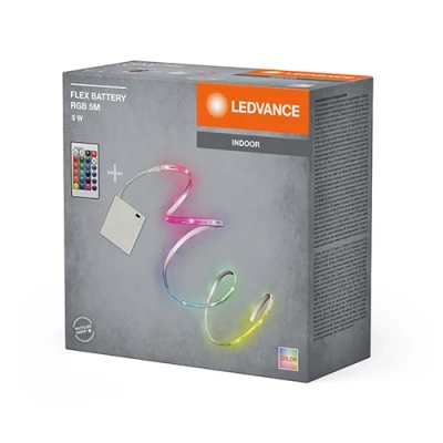 LED лента на батарейках с пультом, 5m, 5W, RGB, IP20