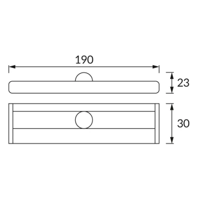 LED Funkcionālais gaismeklis ar kustības sensoru un baterijām, 19cm, 2W, 6500K, 190Lm, SAM LED