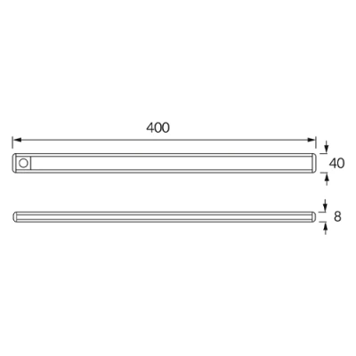 LED luminaire with motion sensor SEWERYN, 40cm, 2.3W, 4300K, 265Lm, IP20