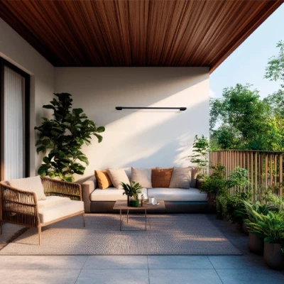 LED outdoor and indoor wall light YALTE D, 90 cm, 8W, 3000K, IP54, 340Lm