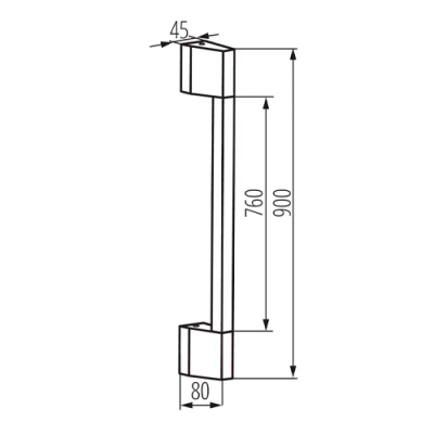 LED outdoor and indoor wall light YALTE D, 90 cm, 8W, 3000K, IP54, 340Lm