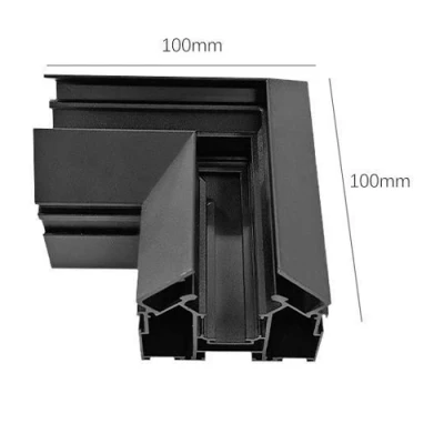 L-образный коннектор для магнитной рельсы для натяжных потолков, 100х100 мм