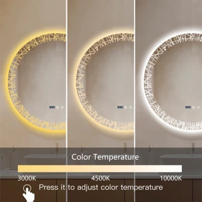 Spogulis ar LED apgaismojumu, 70x70 cm, 12.6W, Silti - neitrāli - auksti balts, IP44