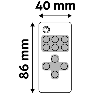 LED Strip dimmer with remote control, 5-24V, 12A, 144W, 11 keys
