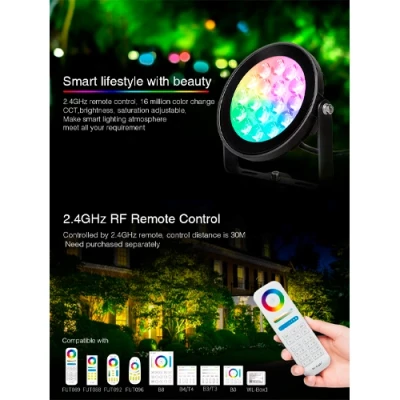 LED Smart garden light - floodlight, 9W, RGB+CCT, IP65, 700Lm