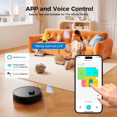 Viedais putekļsūcējs - robots ar uzlādes staciju Lubluelu L15 Plus, 3-in-1, 5 00Pa