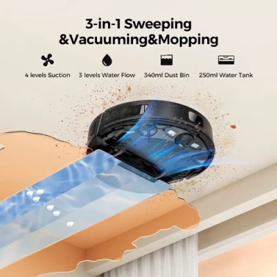Viedais putekļsūcējs - robots ar uzlādes staciju Lubluelu L15 Plus, 3-in-1, 5 00Pa